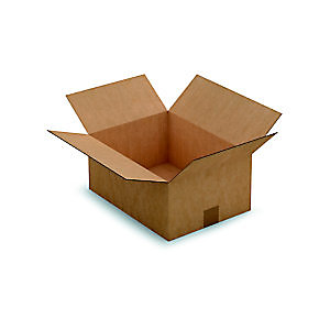 RAJA Caisse américaine carton simple cannelure - L.int. 36 x l.27 x h.16 cm - Kraft brun - Lot de 25