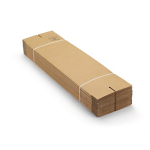 RAJA Caisse longue en carton brun - L.100 x 10 x 10 cm - Lot de 15