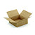 RAJA Caisse à montage instantané en carton simple cannelure brun - L.40 x l.40 x H.15 cm - Lot de 10 - 1