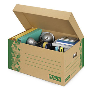 RAJA Cajón archivo definitivo cartón reciclado 350 x 256 x 520 mm 10 unid