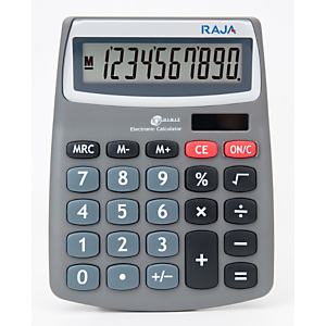 RAJA Calcolatrice da tavolo 540, 10 cifre, Nero RAJA Calcolatrice da tavolo 540, 10 cifre, Nero