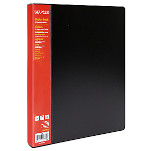 RAJA Carpeta de fundas A4, 100 fundas, lomo personalizable, negro RAJA Carpeta de fundas A4, 100 fundas, lomo personalizable, negro
