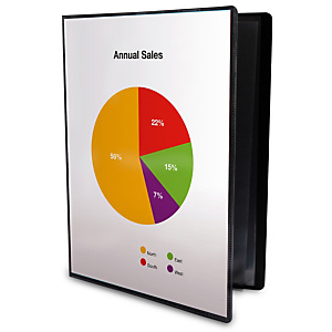 RAJA Carpeta de fundas, A4, 24 fundas, portada personalizable, polipropileno, negro RAJA Carpeta de fundas, A4, 24 fundas, portada personalizable, polipropileno, negro