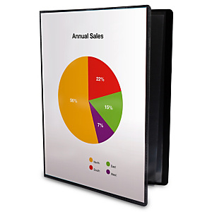 RAJA Carpeta de fundas A4, 40 fundas, portada personalizable, negro RAJA Carpeta de fundas A4, 40 fundas, portada personalizable, negro