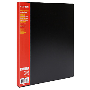 RAJA Carpeta de fundas A4, 60 fundas, lomo personalizable, negro RAJA Carpeta de fundas A4, 60 fundas, lomo personalizable, negro