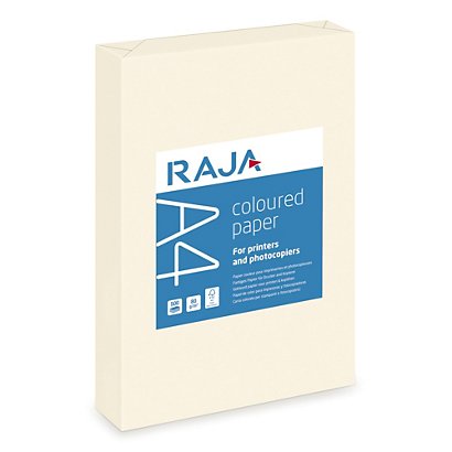 RAJA Carta colorata A4 per Fax, Fotocopiatrici, Stampanti Laser e Inkjet, 80 g/m², Avorio pastello (risma 500 fogli) - 1