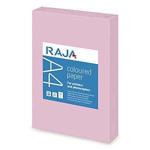 RAJA Carta colorata A4 per Fax, Fotocopiatrici, Stampanti Laser e Inkjet, 80 g/m², Rosa pastello (risma 500 fogli) RAJA Carta colorata A4 per Fax, Fotocopiatrici, Stampanti Laser e Inkjet, 80 g/m², Rosa pastello (risma 500 fogli)