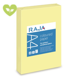 RAJA Carta colorata A4 per fotocopie e stampe, 80 g/m², Giallo canarino pastello (risma 500 fogli) RAJA Carta colorata A4 per fotocopie e stampe, 80 g/m², Giallo canarino pastello (risma 500 fogli)