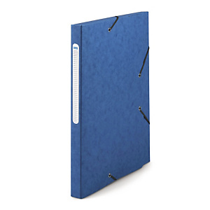 RAJA Chemise à élastiques 3 rabats Carte lustrée 5/10 - Format 24 x 32 cm - Dos 2,5 cm - Bleu RAJA Chemise à élastiques 3 rabats Carte lustrée 5/10 - Format 24 x 32 cm - Dos 2,5 cm - Bleu