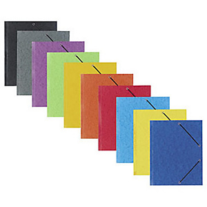 RAJA Chemise à élastiques 3 rabats - Carte lustrée 5/10 - Format 24 x 32 cm - Dos 2,5 cm - Sans étiquette - Coloris Assortis Toniques RAJA Chemise à élastiques 3 rabats - Carte lustrée 5/10 - Format 24 x 32 cm - Dos 2,5 cm - Sans étiquette - Coloris Assortis Toniques