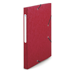 RAJA Chemise à élastiques 3 rabats Carte lustrée 5/10 - Format 24 x 32 cm - Dos 2,5 cm - Rouge RAJA Chemise à élastiques 3 rabats Carte lustrée 5/10 - Format 24 x 32 cm - Dos 2,5 cm - Rouge