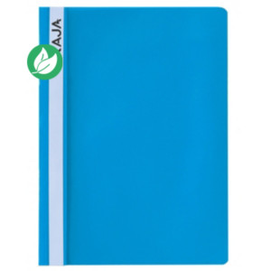 Raja Chemise à lamelles pour feuilles A4 perforées - couverture transparente polypropylène - Bleu Raja Chemise à lamelles pour feuilles A4 perforées - couverture transparente polypropylène - Bleu