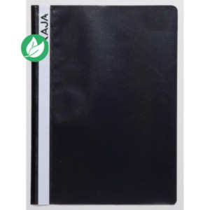 Raja Chemise à lamelles pour feuilles A4 perforées - couverture transparente polypropylène - Noir Raja Chemise à lamelles pour feuilles A4 perforées - couverture transparente polypropylène - Noir