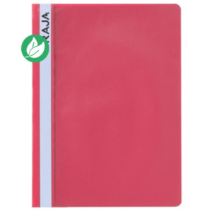 Raja Chemise à lamelles pour feuilles A4 perforées - couverture transparente polypropylène - Rouge Raja Chemise à lamelles pour feuilles A4 perforées - couverture transparente polypropylène - Rouge
