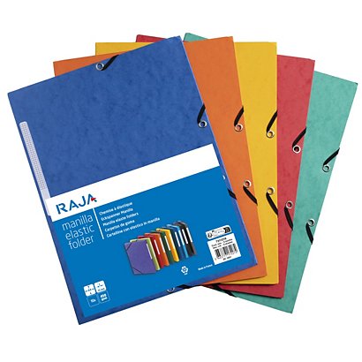 RAJA Chemise à élastiques 3 rabats Format 24 x 32 cm - Coloris assortis  Classic - Pochettes Dossiersfavorable à acheter dans notre magasin