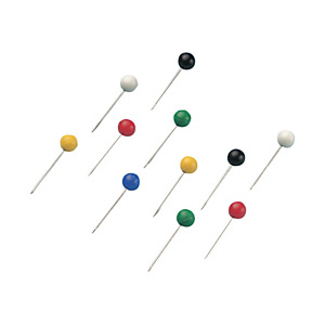 RAJA Chinchetas,15 mm, colores variados, paquete de 100 RAJA Chinchetas,15 mm, colores variados, paquete de 100