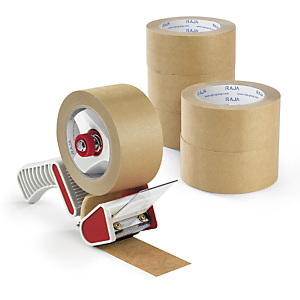 RAJA Cinta adhesiva de papel 50 mm x 50 m (ancho x largo) RAJA Cinta adhesiva de papel 50 mm x 50 m (ancho x largo)
