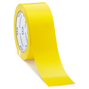 RAJA Cinta de embalar PVC 50 mm x 66 m amarilla