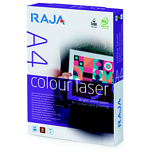 RAJA Colour Laser Carta per fotocopie A4 per Fotocopiatrici, Stampanti Laser e Inkjet, 90 g/m², Bianco RAJA Colour Laser Carta per fotocopie A4 per Fotocopiatrici, Stampanti Laser e Inkjet, 90 g/m², Bianco