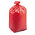 RAJA coloured refuse sacks, red, 70 litre, 975 x 725mm, 40 micron, pack of 200 - 1