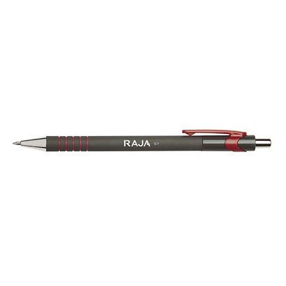RAJA Confort RT - Stylo bille rétractable pointe moyenne 0,7 mm - Rouge - 1