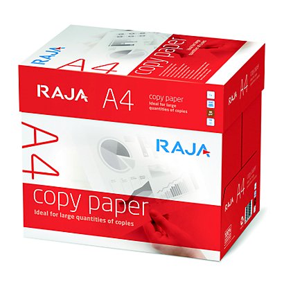RAJA Copy Carta per fotocopie e stampanti A4, 80 g/m², Bianco (confezione 5  risme) - Carta per Fotocopie