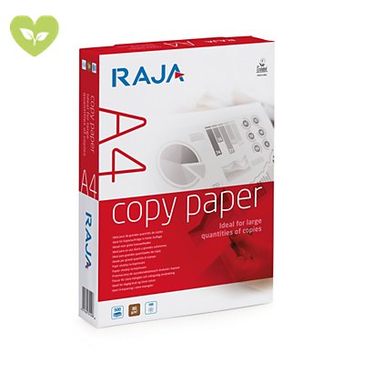 RAJA Copy Carta per fotocopie e stampanti A4, 80 g/m², Bianco (risma 500 fogli) - 1