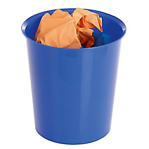 RAJA Corbeille à papier 18L recyclable - Bleu