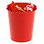 RAJA Corbeille à papier 18L recyclable - Rouge - 1