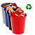 RAJA Corbeille à papier 18L recyclable - Rouge - 2
