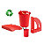 RAJA Corbeille à papier 18L recyclable - Rouge - 3
