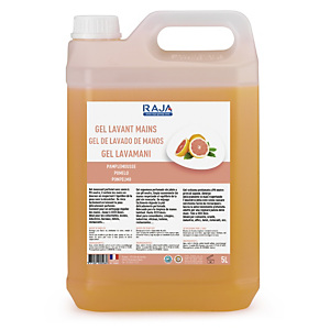 RAJA Detergente gel lavamani, Profumazione Pompelmo, Tanica 5 l RAJA Detergente gel lavamani, Profumazione Pompelmo, Tanica 5 l