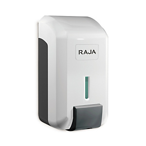 RAJA Distributeur de savon liquide et gel hydroalcoolique en cartouche de 750 ml - Blanc RAJA Distributeur de savon liquide et gel hydroalcoolique en cartouche de 750 ml - Blanc