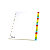 RAJA Divisorio alfabetico A4, 20 scomparti A-Z, Polipropilene, Copertina bianca e scomparti in colori assortiti - 1