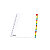 RAJA Divisorio alfabetico A4+, 20 tasti A-Z, Cartoncino 170 g/m², Bianco con tasti colorati - 1