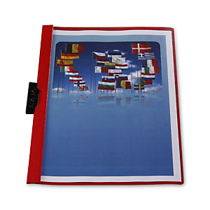 RAJA Dossier de pinza, A4, PVC, 30 hojas, rojo RAJA Dossier de pinza, A4, PVC, 30 hojas, rojo