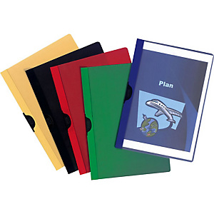 RAJA Dossier de pinza, A4, PVC, 60 hojas, colores surtidos RAJA Dossier de pinza, A4, PVC, 60 hojas, colores surtidos