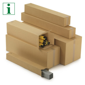 RAJA double wall, end opening long cardboard box