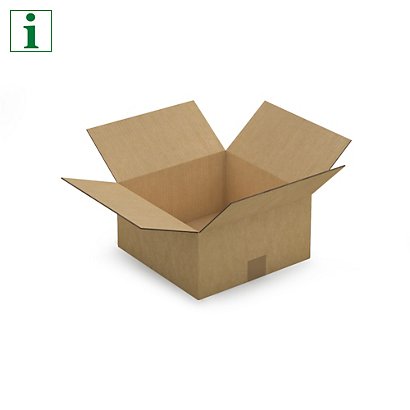 RAJA double wall multi-depth cardboard boxes, 300x300x100-150mm