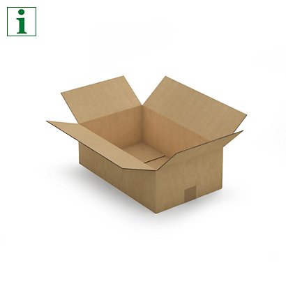 RAJA double wall multi-depth cardboard boxes, 450x280x50-150mm