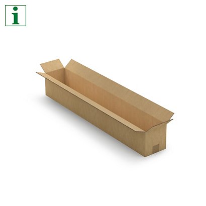 RAJA double wall, side opening long cardboard boxes, 1000x150x150mm - 1