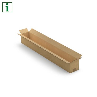 RAJA double wall, side opening long cardboard boxes, 1200x150x150mm - 1