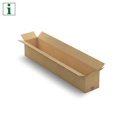 RAJA double wall, side opening long cardboard boxes, 1200x200x200mm - 1