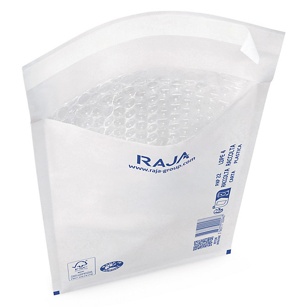RAJA eco white bubble envelopes, 220x340mm, pack of 100 - 1
