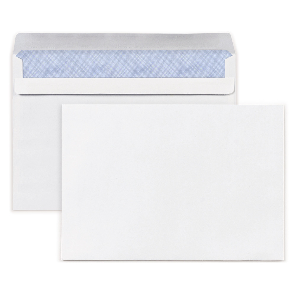 RAJA Enveloppe blanche C5 162 x 229 mm 80g sans fenêtre - autocollante - Lot de 500