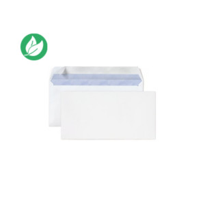 RAJA Enveloppe blanche C6 114 x 162 mm 80g sans fenêtre - autocollante bande protectrice - Lot de 500 RAJA Enveloppe blanche C6 114 x 162 mm 80g sans fenêtre - autocollante bande protectrice - Lot de 500
