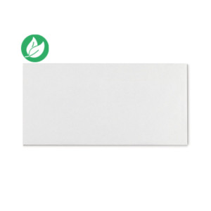 RAJA Enveloppe blanche DL 110 x 220 mm 80g sans fenêtre - autocollante bande protectrice - Lot de 500