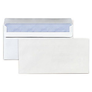 RAJA Enveloppe blanche DL 110 x 220 mm 80g sans fenêtre -fermeture autocollante (lot de 500) RAJA Enveloppe blanche DL 110 x 220 mm 80g sans fenêtre -fermeture autocollante (lot de 500)