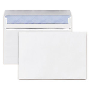 RAJA Enveloppe blanche format C5 - 162 x 229 mm 80g fermeture autocollante (lot de 500)