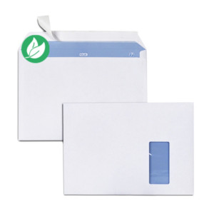 RAJA Enveloppe blanche Premium C4 229 x 324 mm 100g fenêtre 50 x 100 mm - autocollante bande protectrice - Lot de 250 RAJA Enveloppe blanche Premium C4 229 x 324 mm 100g fenêtre 50 x 100 mm - autocollante bande protectrice - Lot de 250